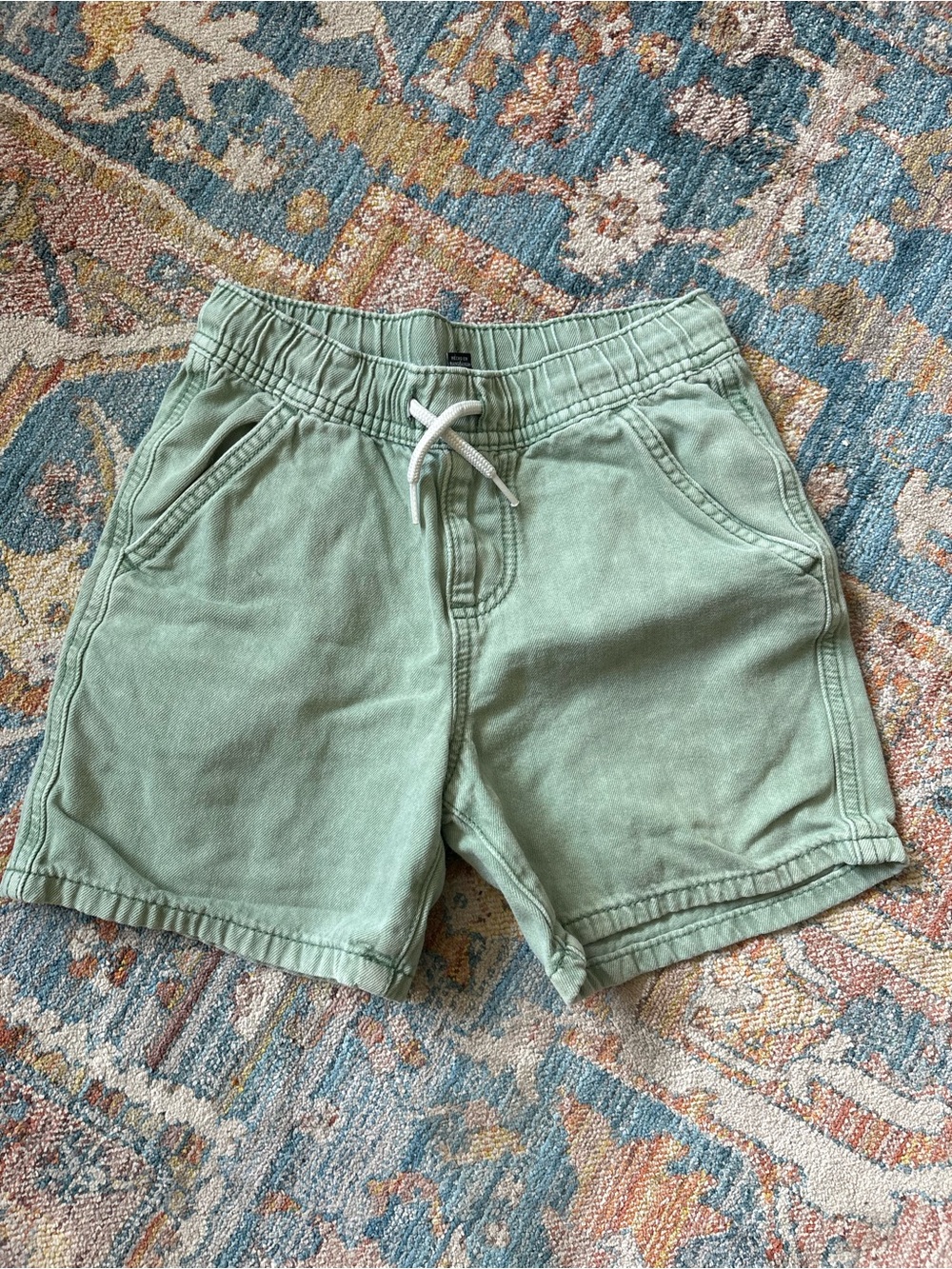 art class Sage Green Drawstring Cotton-Blend Shorts